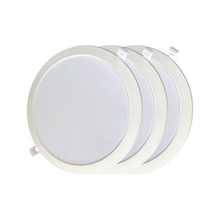 LED Downlight da Incasso EDM 31568 18 W Ø 22 x 3,2 cm 3 Unità (4000