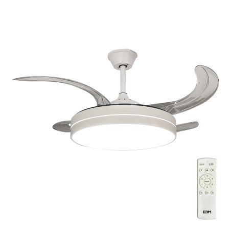 Ventilateur de Plafond avec Lumière EDM 33831 Ross Blanc 36 W 4100 Lm