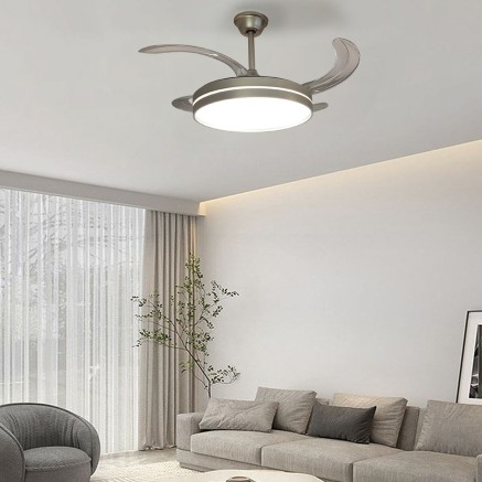 Deckenventilator mit Lampe EDM 33832 Ross Silberfarben 36 W 4100 Lm 2
