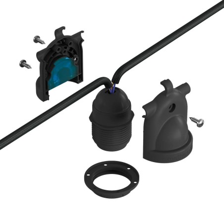 Portalampada Creative Nero E27