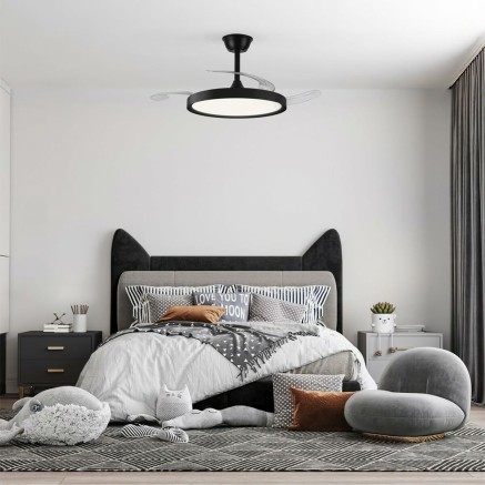Ceiling Fan CristalRecord Black (3000 K) (4000 K) 2