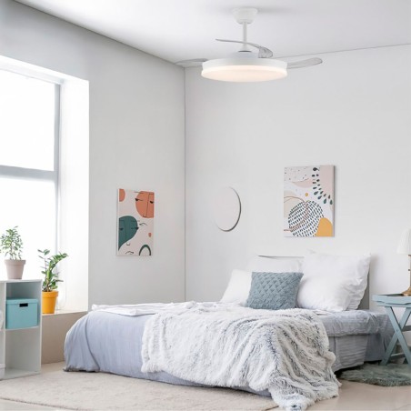 Ventilatore da Soffitto CristalRecord Bianco 72 W (3000 K) (4000 K)