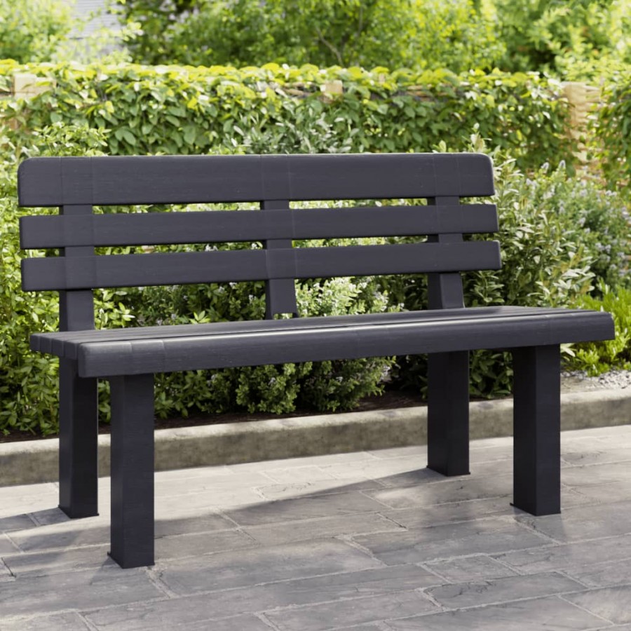 Banc de jardin anthracite 110x52x71...