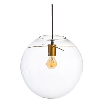 Lampadario Cristallo Dorato Trasparente 30 x 30 x 30 cm Vintage Ø 35