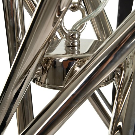 Plafondlamp 82 x 82 x 34,3 cm Kristal Metaal Zilver