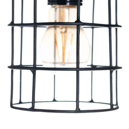 Deckenlampe 12 x 12 x 27 cm natürlich Gold Holz Eisen 220 V Mango-Hol