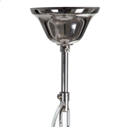 Deckenlampe 76 x 76 x 39 cm Kristall Metall Silber 2
