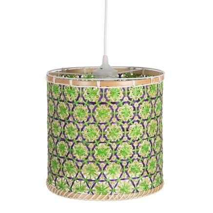 Lampadario 32 x 32 x 29 cm Naturale Verde Bambù 220 V 40 W (3 Unità) 2