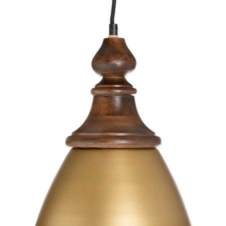 Lampadario 21 x 21 x 37 cm Dorato Legno Ferro 220 V Legno di mango 240