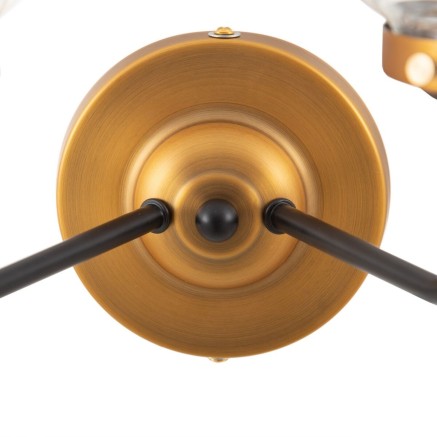 Wandleuchte 33 x 23,5 x 32,5 cm Kristall Gold Metall 2