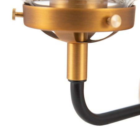 Muurlamp 33 x 23,5 x 32,5 cm Kristal Gouden Metaal