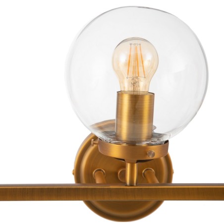 Muurlamp 60 x 20 cm Kristal Gouden Metaal