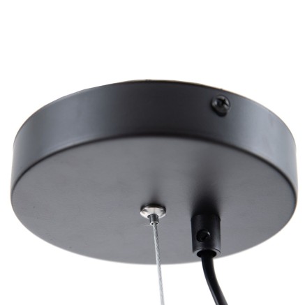 Lampadario Nero Metallo 26 x 26 x 46 cm 2