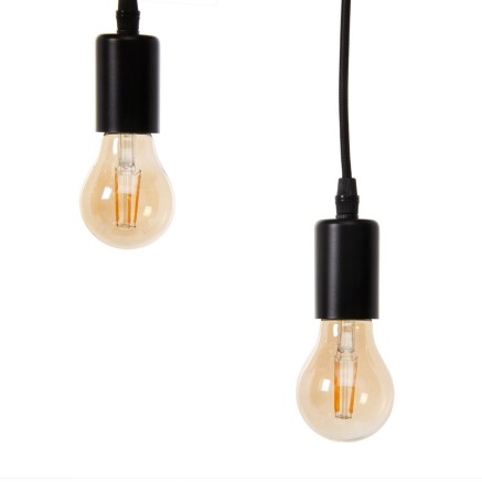 Ceiling Light 107 x 5 x 15 cm Black Metal 2