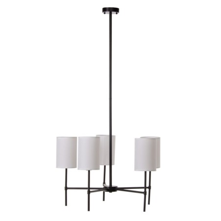 Deckenlampe 64 x 64 x 38 cm Schwarz Metall Weiß Ø 18 cm