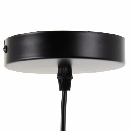 Lámpara de Techo Negro Metal Ø 15 cm 2
