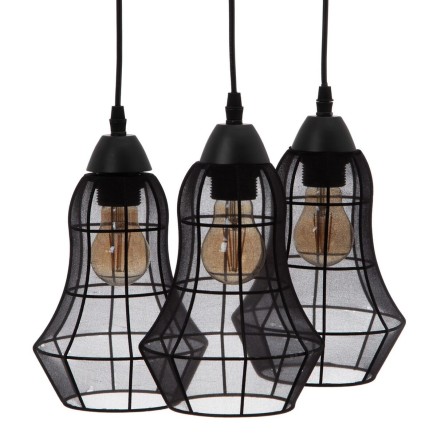 Plafondlamp 40 x 40 x 140 cm Zwart Metaal 27 cm