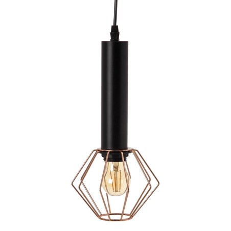 Deckenlampe Schwarz Metall Kupfer Ø 15 cm 15 x 15 x 30 cm