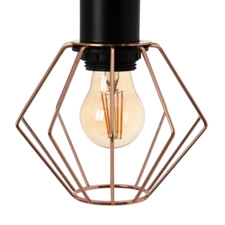 Deckenlampe Schwarz Metall Kupfer Ø 15 cm 15 x 15 x 30 cm