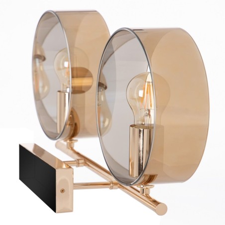 Muurlamp 50 x 14 x 41,6 cm Kristal Gouden Metaal