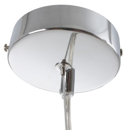 Lampadario 28 x 28 x 120 cm Cristallo Metallo Argento Ø 28 cm 2