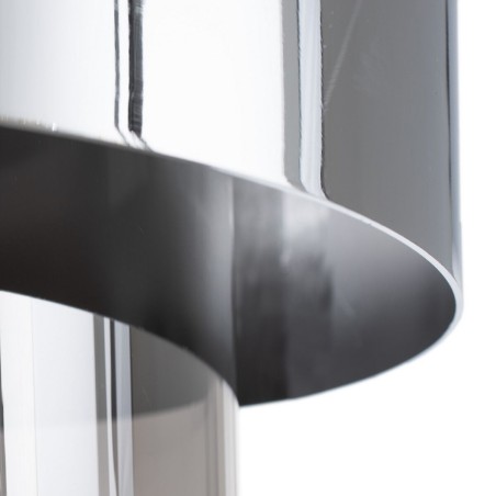 Lampadario 28 x 28 x 120 cm Cristallo Metallo Argento Ø 28 cm