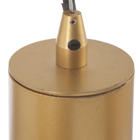 Plafondlamp 22 x 22 x 120 cm Kristal Gouden Metaal