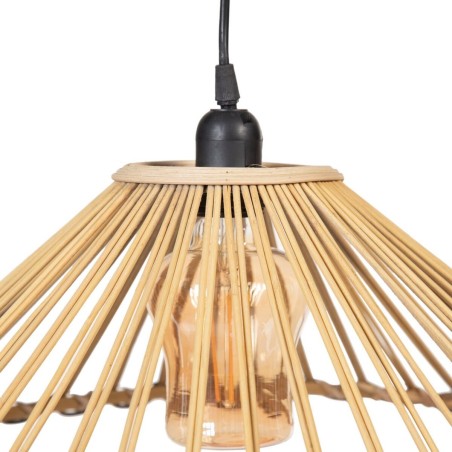 Ceiling Light 57 x 57 x 20,5 cm Natural Bamboo 220 V 240 V 60 W (2 Uni