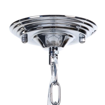 Ceiling Light 28 x 28 x 36 cm Crystal Metal Silver 2