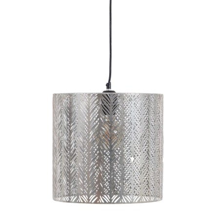 Lámpara de Techo 29,5 x 29,5 x 30 cm Negro Metal Plata Hierro 220 V 2