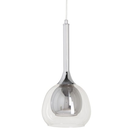 Ceiling Light 16 x 16 x 50 cm Hierro/Cristal Crystal Grey Metal 220 V
