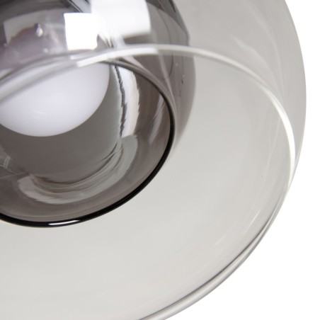 Ceiling Light 16 x 16 x 50 cm Hierro/Cristal Crystal Grey Metal 220 V