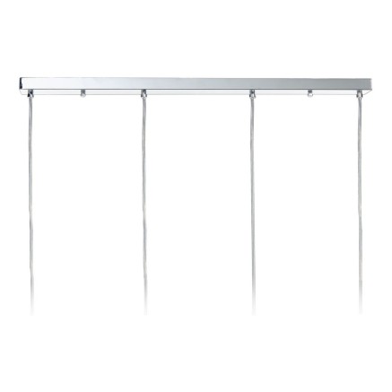 Deckenlampe Kristall Grau Metall 90 x 16 x 50 cm 2