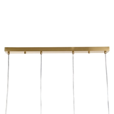 Lámpara de Techo 91 x 11 x 45 cm Cristal Dorado Metal 2