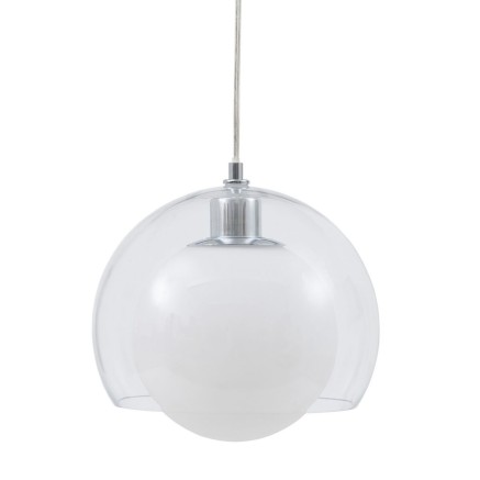 Plafondlamp 25 x 25 x 19,5 cm Kristal Zilver Ijzer Ø 25 cm