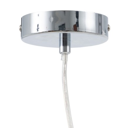 Lámpara de Techo 25 x 25 x 19,5 cm Cristal Plata Hierro Ø 25 cm 2