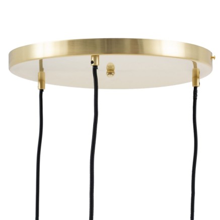 Deckenlampe 15 x 15 x 120 cm Kristall Gold Eisen Ø 15 cm 2