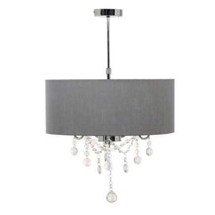 Lampadario 44 x 44 x 65 cm Grigio Metallo Ø 44 cm