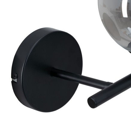Wall Lamp 27,5 x 20 x 20 cm Crystal Black Metal 2