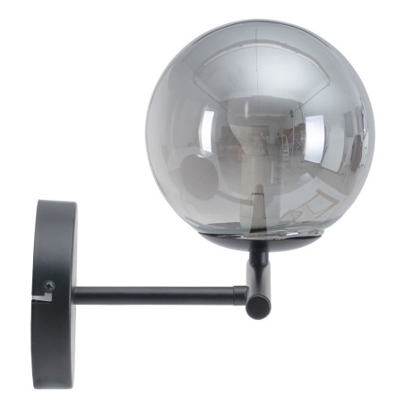 Muurlamp 27,5 x 20 x 20 cm Kristal Zwart Metaal