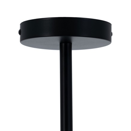 Ceiling Light 50 x 15 x 54 cm Crystal Black Metal 2