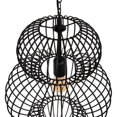 Lampadario 34 x 34 x 51 cm Nero Ferro Ø 34 cm
