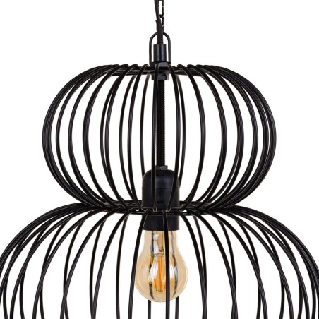 Lampadario 34 x 34 x 51 cm Nero Ferro Ø 34 cm