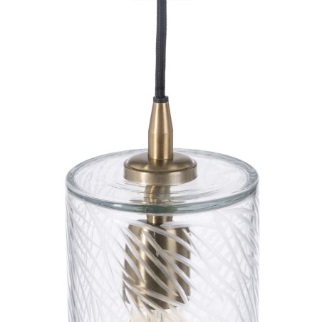 Plafondlamp 12 x 12 x 32 cm Kristal Metaal