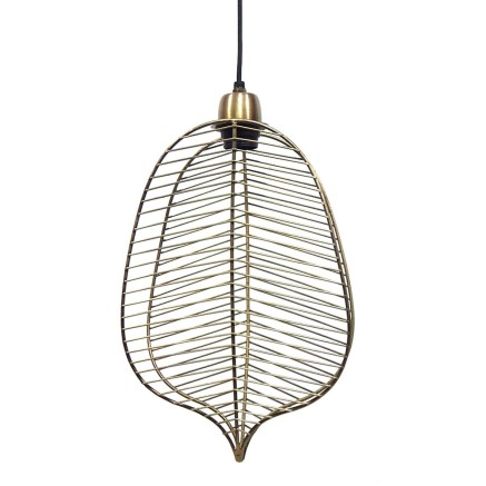 Deckenlampe 25 x 13 x 38 cm Gold Metall