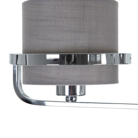 Lampadario Grigio Argentato Lino Metallo Ferro 220-240 V 52 x 50 x 44,