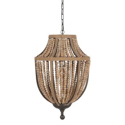Lámpara de Techo Natural Metal madera de roble 220-240 V 44 x 43 x 72