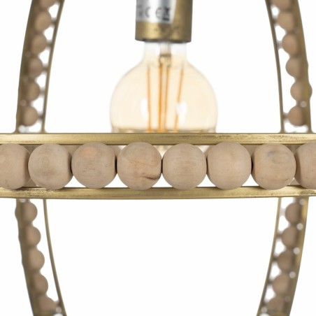 Suspension Naturel Métal bois de chêne 220-240 V 54 x 54 x 54 cm