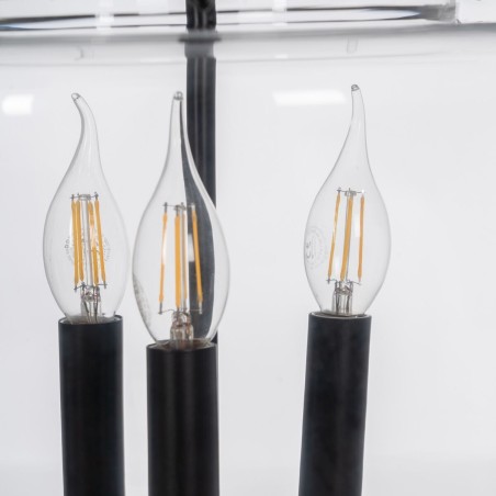 Deckenlampe Schwarz Kristall Eisen 220-240 V 35 x 35 x 72 cm
