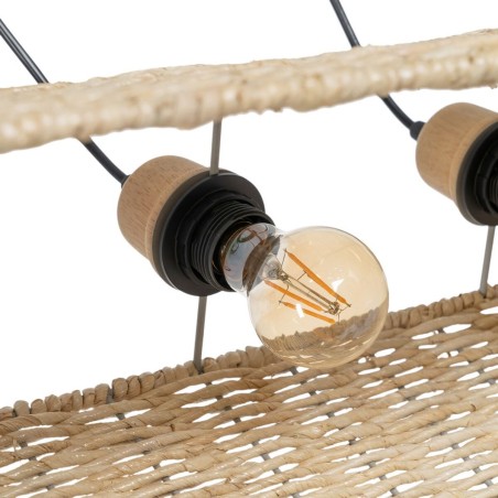 Plafondlamp Zwart Natuurlijk Ijzer 220-240 V 77 x 27 x 92 cm